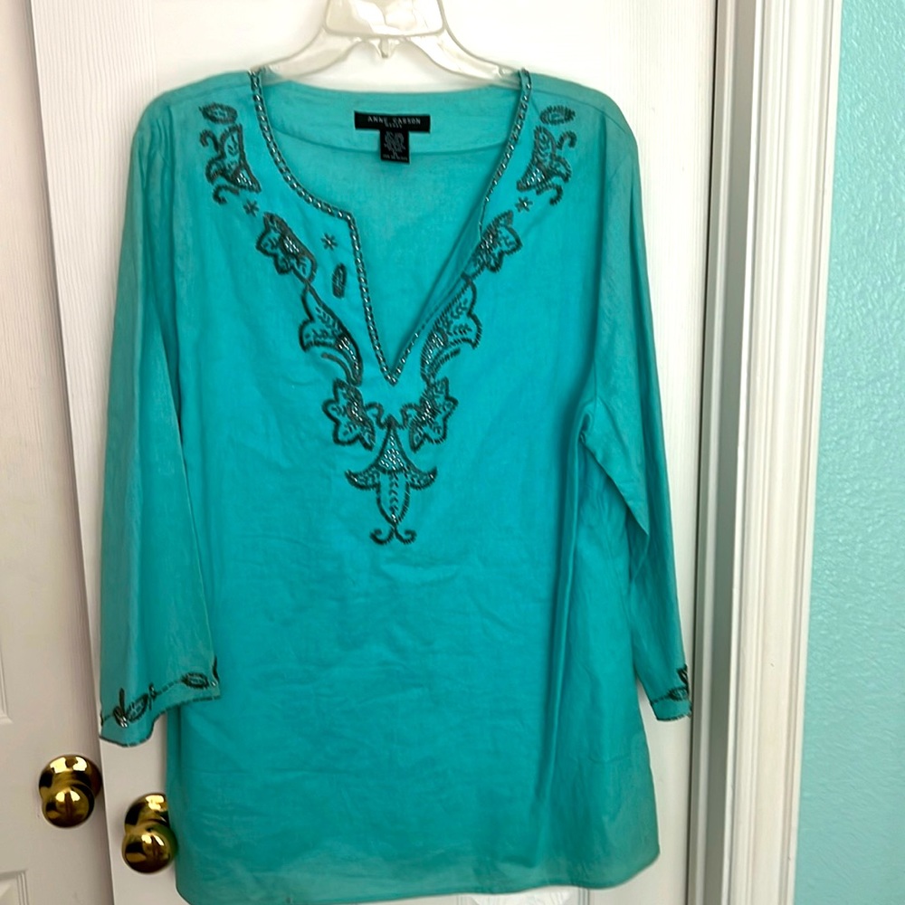 Aqua tunic style top